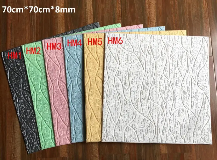 3D Living Room Bedroom Home Decoration Self Adhesive pe foam sponge  Wallpaper sticker