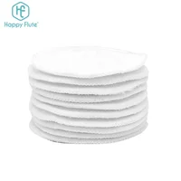 

Best quality round bamboo cotton reusable makeup remover pads washable facial cleaning pad with laundry bag