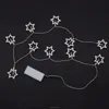 IP20 battery operated led Christmas tree light 10 LED wooden string lights hexagonal star
