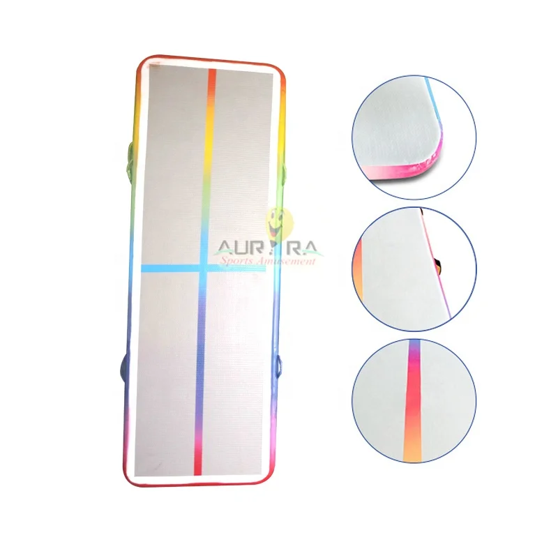

Hot sale fitness Inflatable gymnastic tumbling mat air tumbling track, Customized