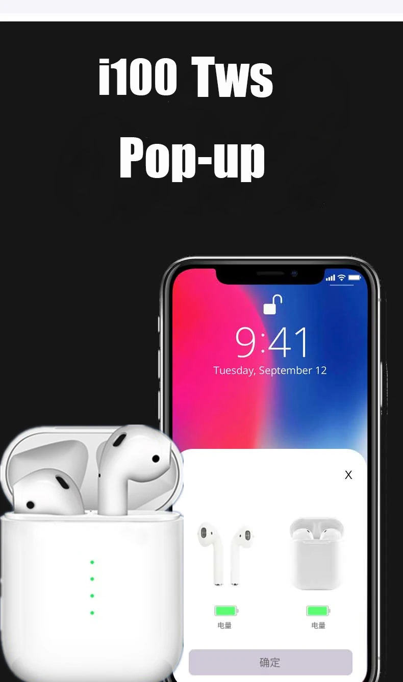 Original TWS i100 BT V5.0 Wireless Earphone Earbuds with In Ear Check Sensor Headset headphone - ANKUX.COM