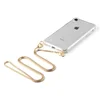 Metallic Necklace Phone Case for iPhone 8 X XS Clean Cell Colorful Rope Strap Cover with Gold SIlver Rings