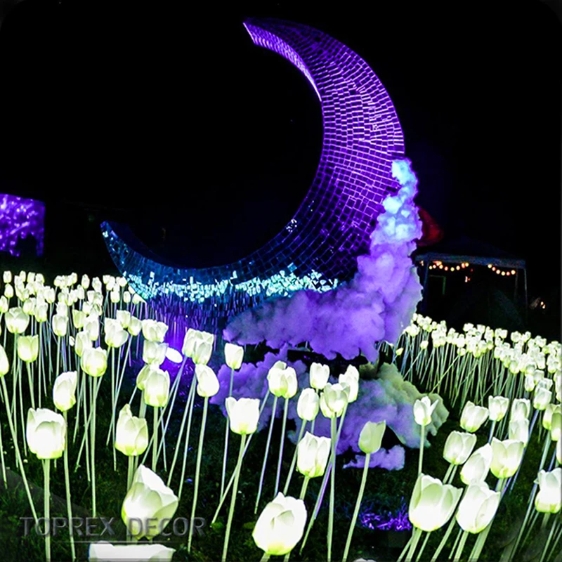 

Novelty Led Lit 5Cm Silk Artificial Multiple Colour Tulip Flower Wholesale For Weddings Holiday Decoration