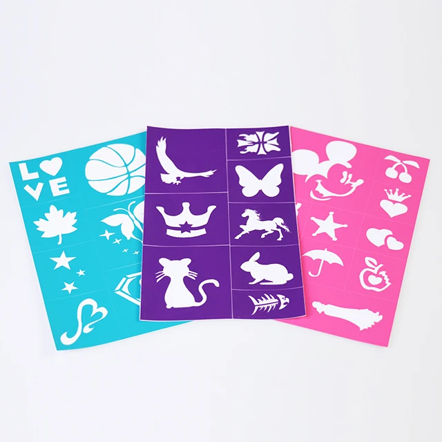 

Self adhesive glitter tattoo stencil