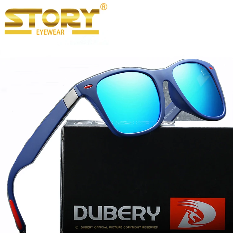 

D4195 DUBERY new fashion rectangle skiing mens polarized sunglasses high quality sport sunglasses
