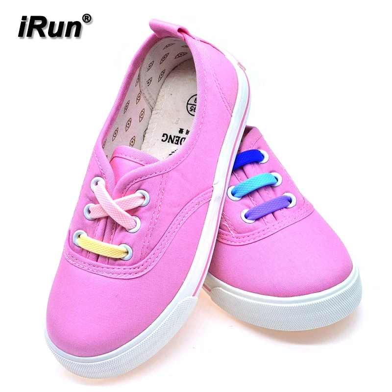 

iRun Hot sales Colorful elastic no tie shoelaces silicone laces for shoes