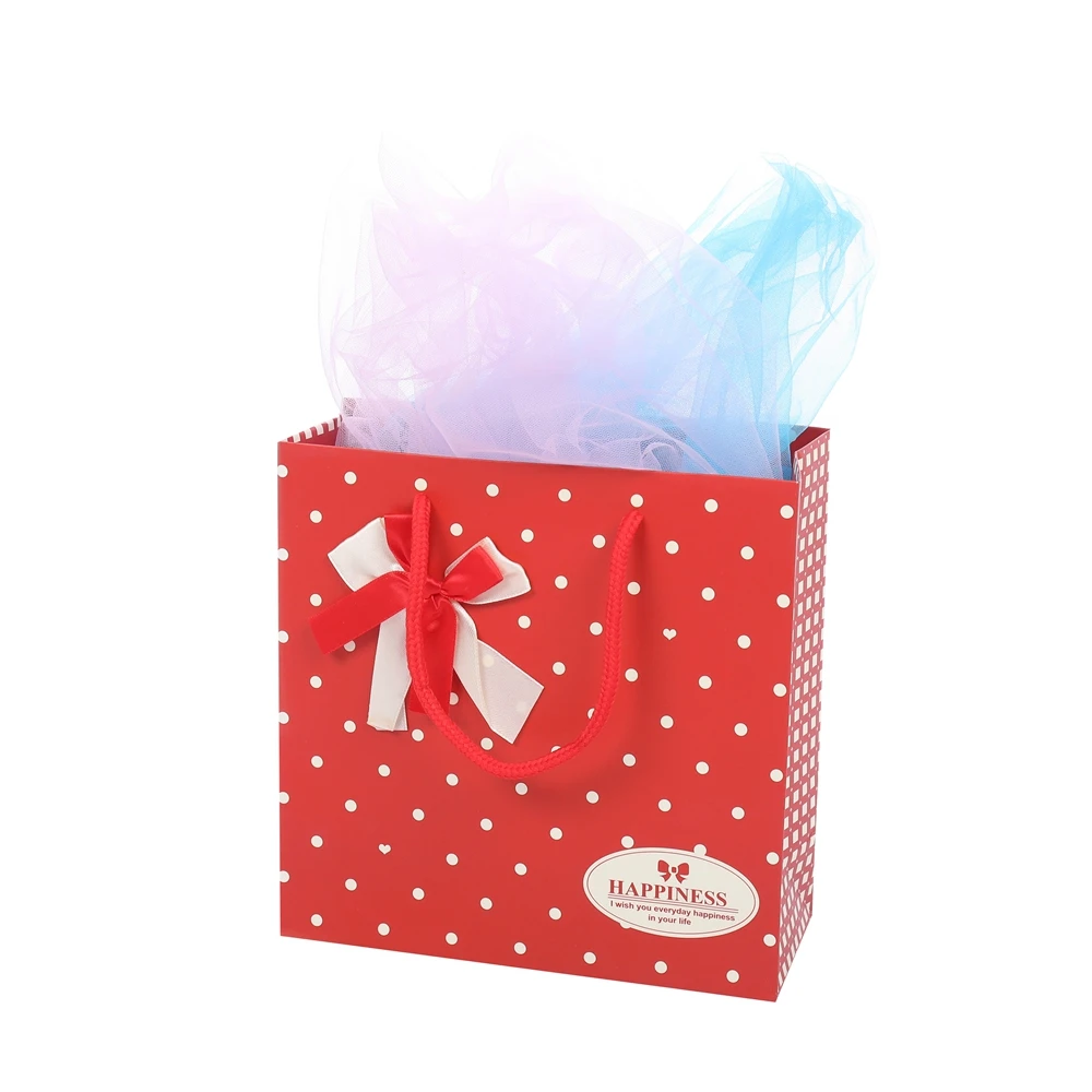 Wholesale Top Quality Low Cost Eco-friendly Reusable Durable Red Paper Gift Bag