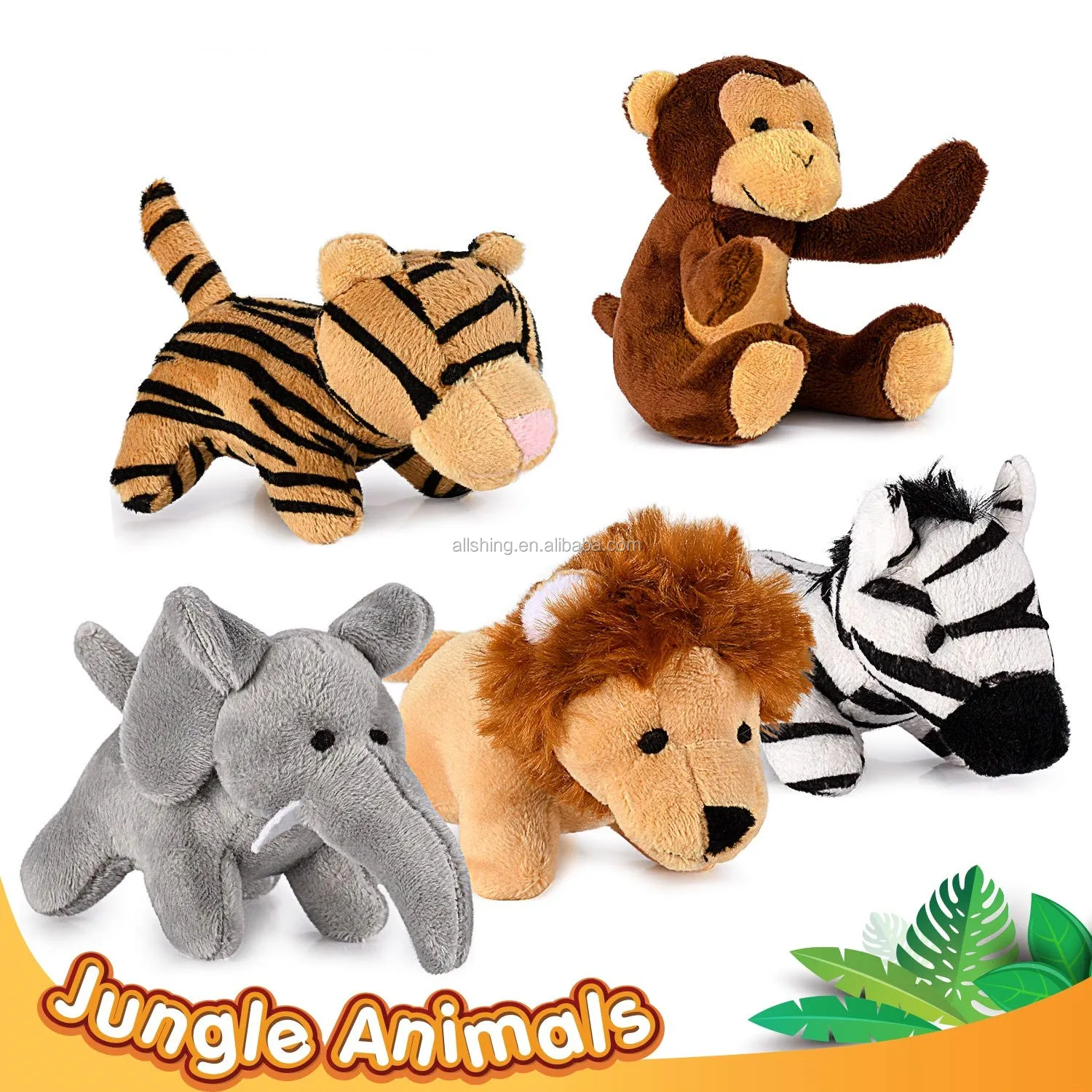 plush jungle friends talking animal set