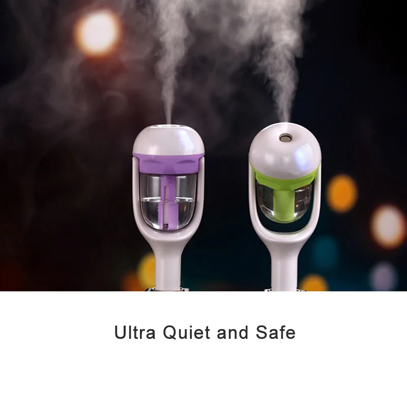 Cool Mist Air Purifier 360 Rotation Neck Mini Car Humidifier