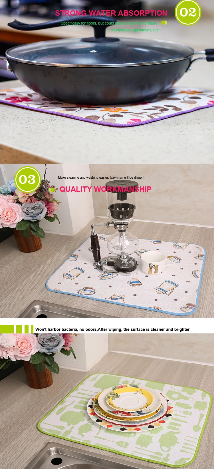 Microfiber Dish Drying Mat Dining Table Floor Mats Kids Microfiber Dish Drying Mat Dining Table