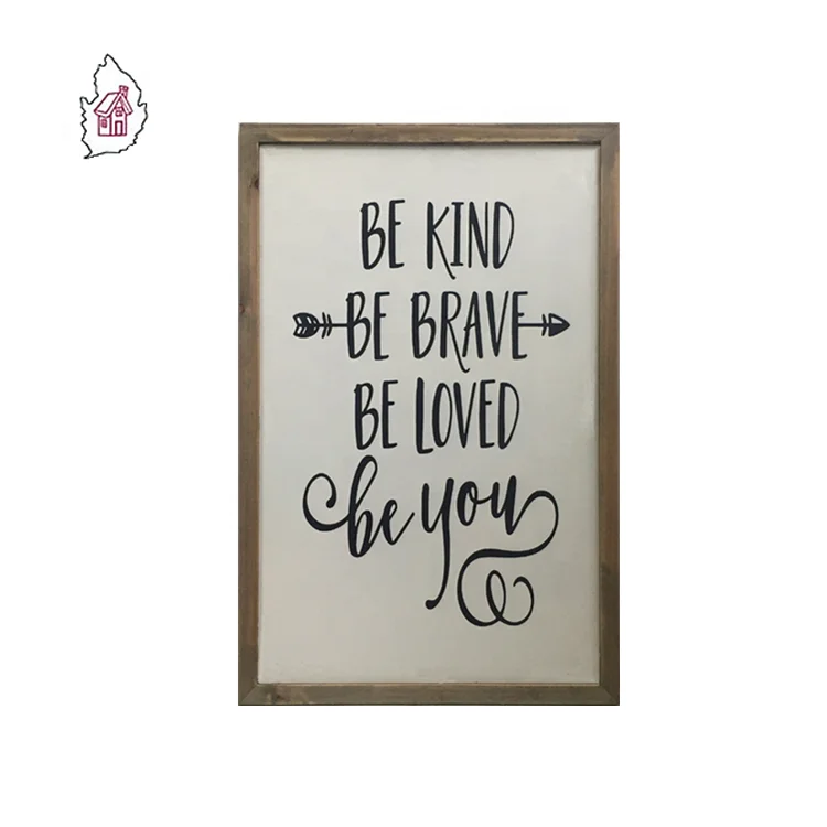 Decorative Vintage Metal Sign Plaque With Wood Frame Buy Custom Metal