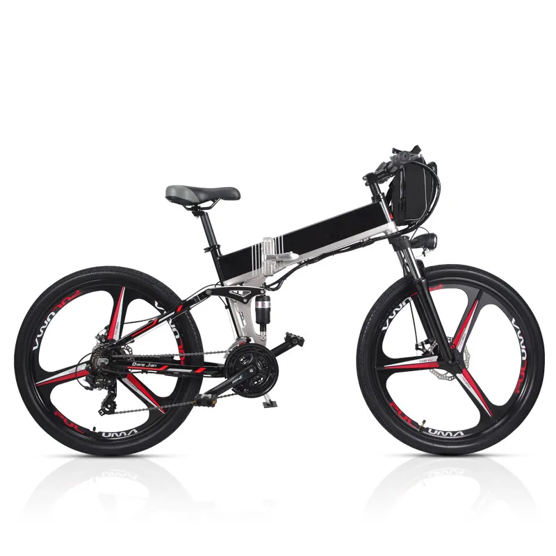 

Mountain Style Full Suspension E Bike With Double Battery 120KM Long Range Electric Bike, Black,white