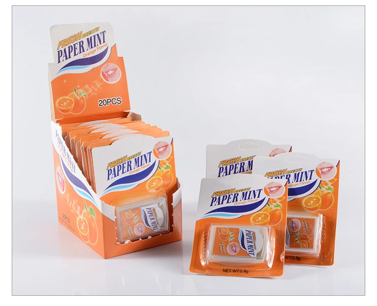 Europe Sugar Free Xylitol Mint Tablet Candy Orange Flavor Natural Fresh