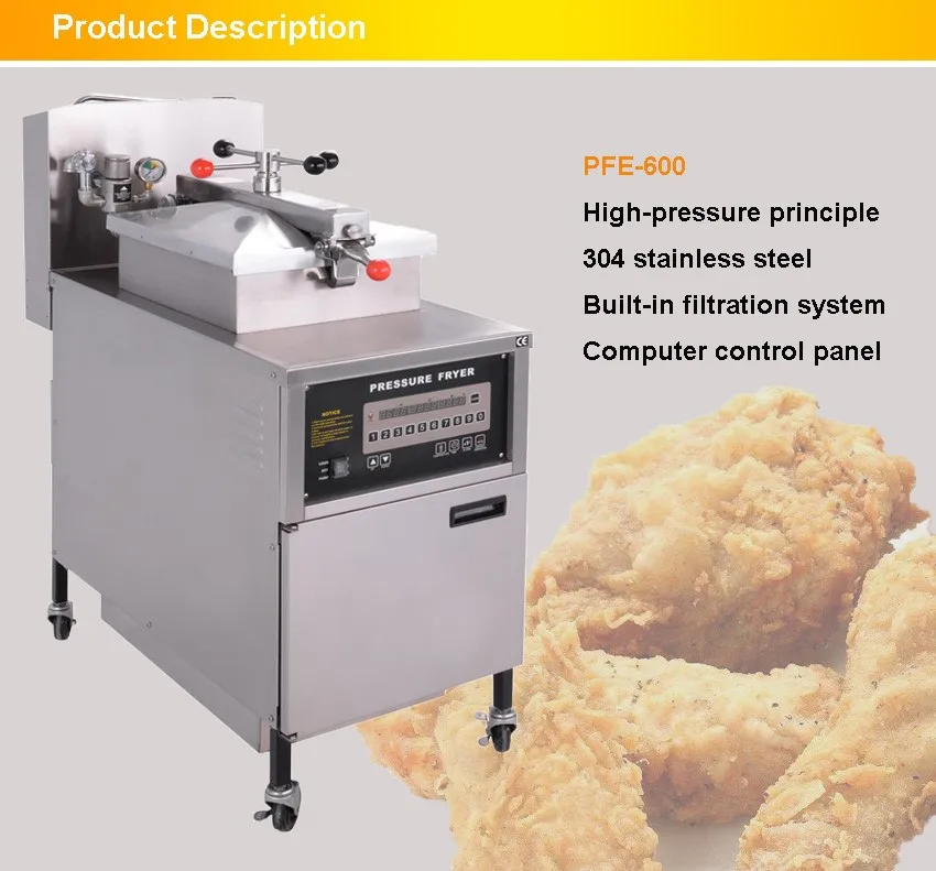 Commerical Electric Chicken Pressure Fryer With Oil Pump And Filter