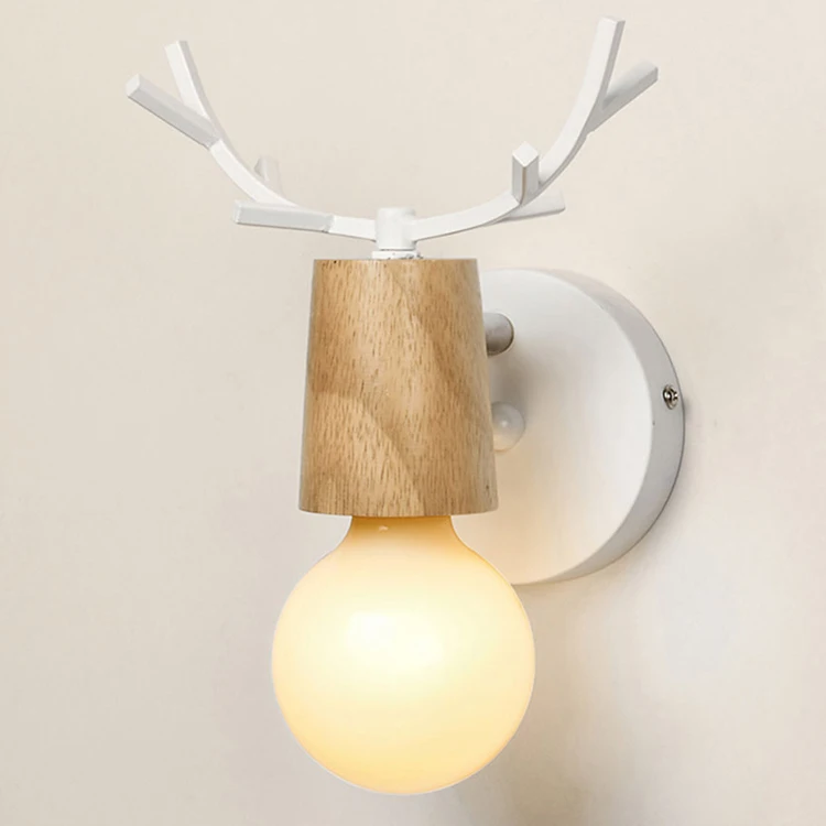 vanity light Adjustable LED Wall Lights E27 colorful cartoon Deer Antlers bedroom reading sconce wall mounted