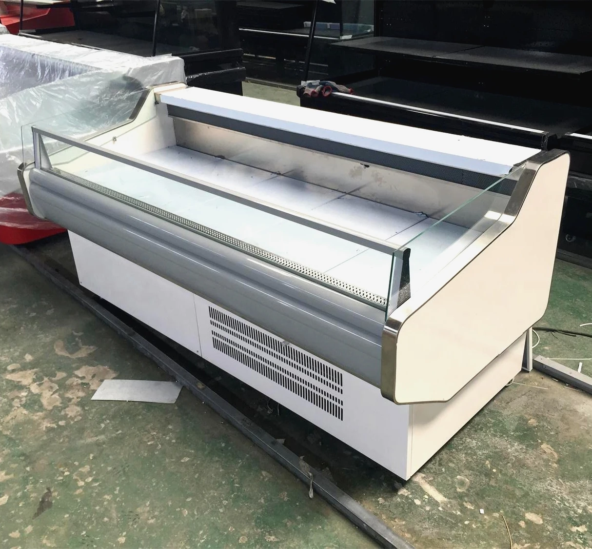 New Product Supermarket Fresh Meat Chicken Open Top Display Cooling