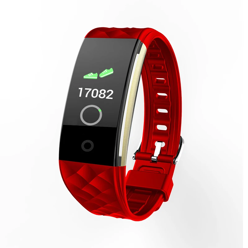 

S2 Color Screen Smart Wristband Heart Rate Monitor IP67 Sport Fitness Bracelet, Black;red;white