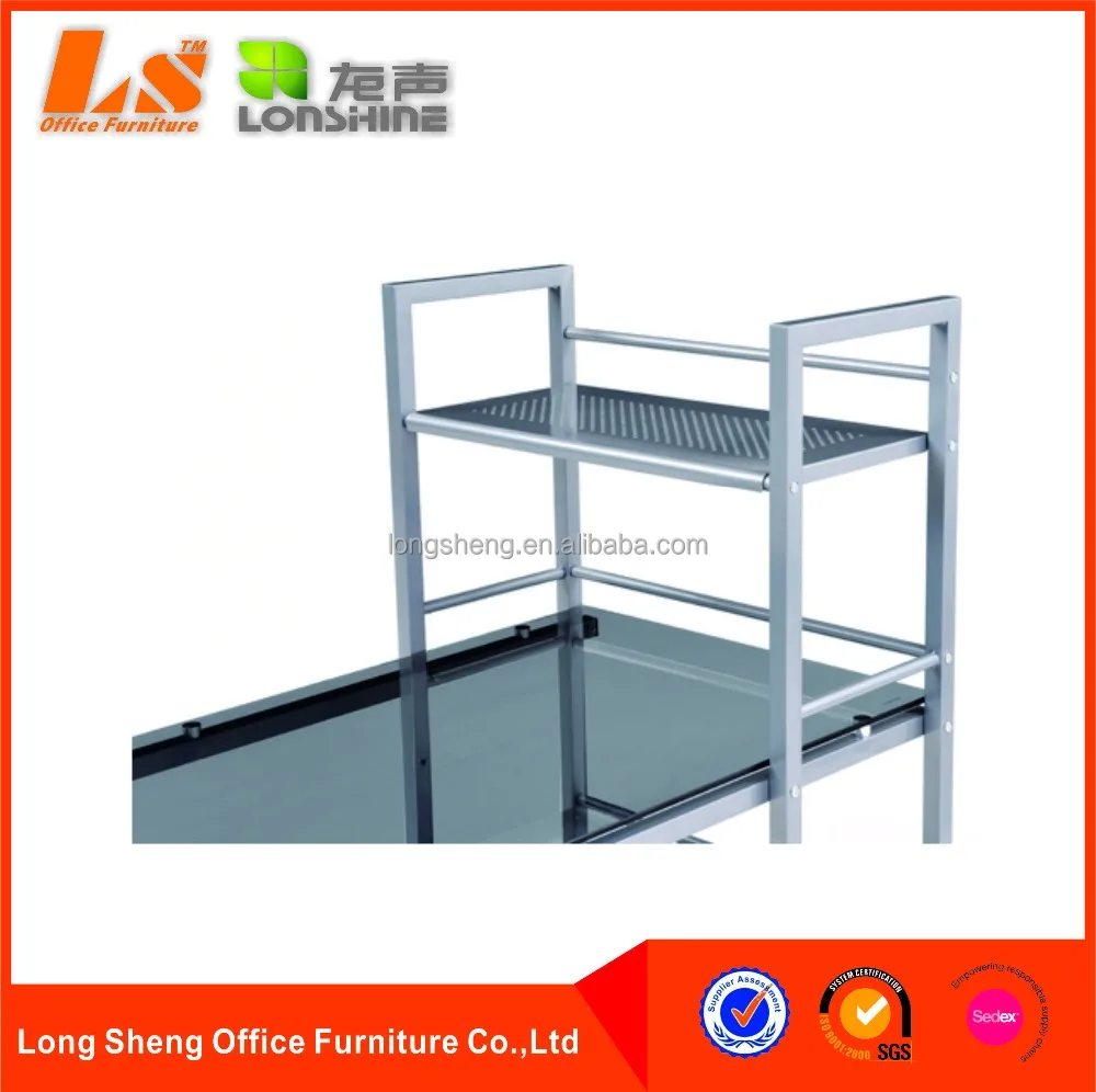 
Glass Study Table with shelves 