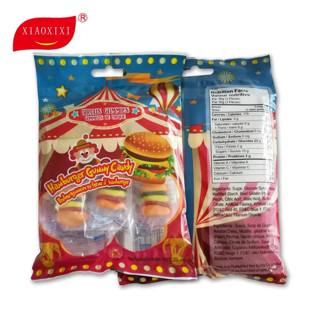 Halal Certificated Mini Sweets Gummy Burger Gummy Pizza Buy Gummy