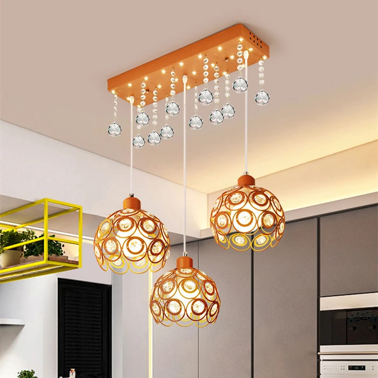 Simple Creative Crystal 3heads Restaurant Chandelier