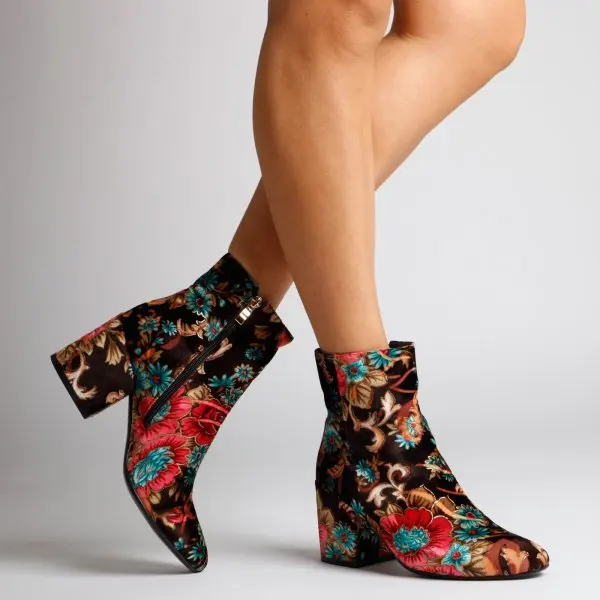 ladies floral boots
