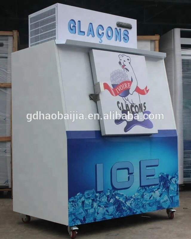 380l Commercial Ice Merchandiser/ Bagged Ice Cube Storage Bin /slant