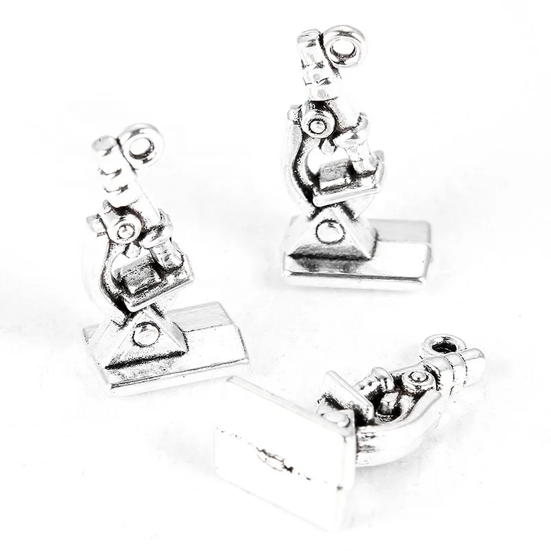 

Antique Silver Microscope Charms Pendant For Women Men Making DIY Necklace Bracelets Fashion Jewelry Accessories Whosale, Ancient silver