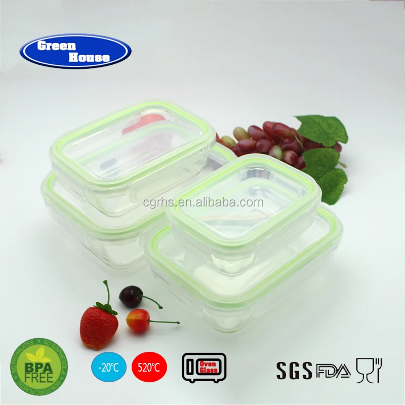 
2018 High Quality Borosilicate Glass Round Storage Takeaway Food Containers 