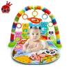 Play Mat Baby Gym Toys Gaming Carpet 0-36 Months Soft Lighting Rattles Children's Piano Music Mat Infant Crawling Activity Mat T
