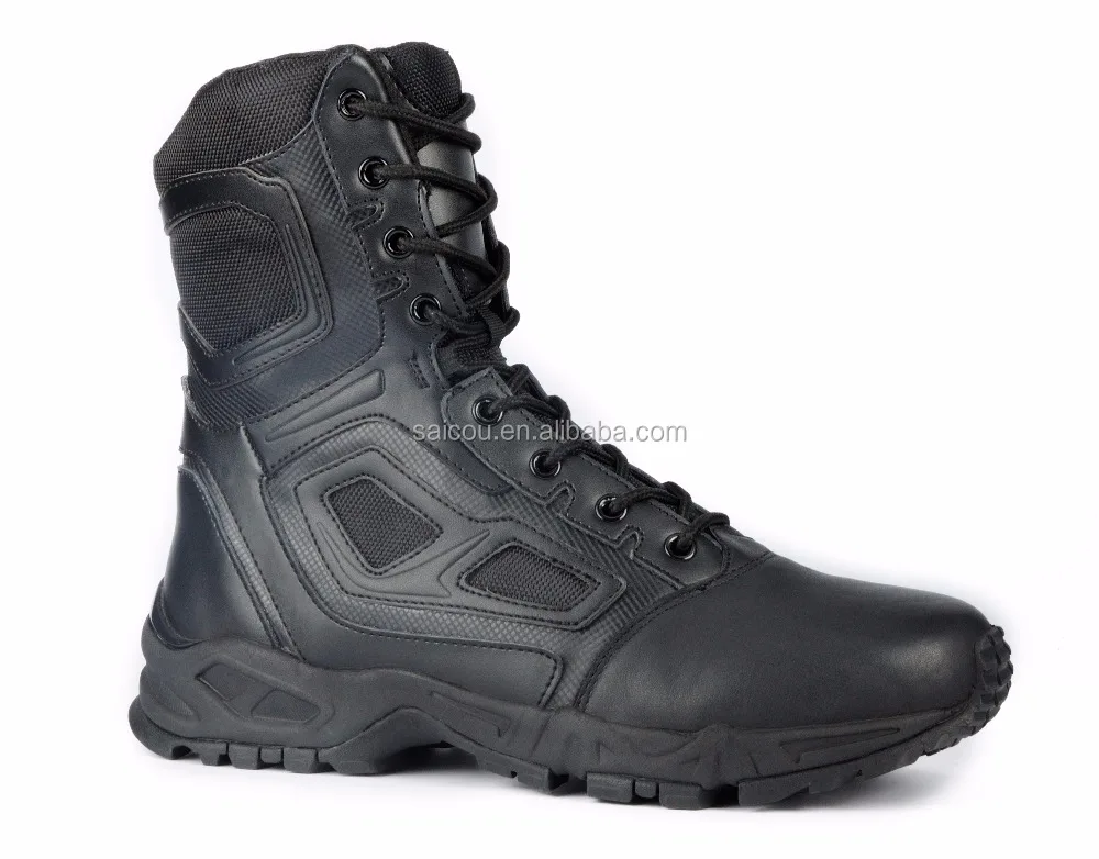 

Wholesale Black Genuine Leather Military Army tactical boots
