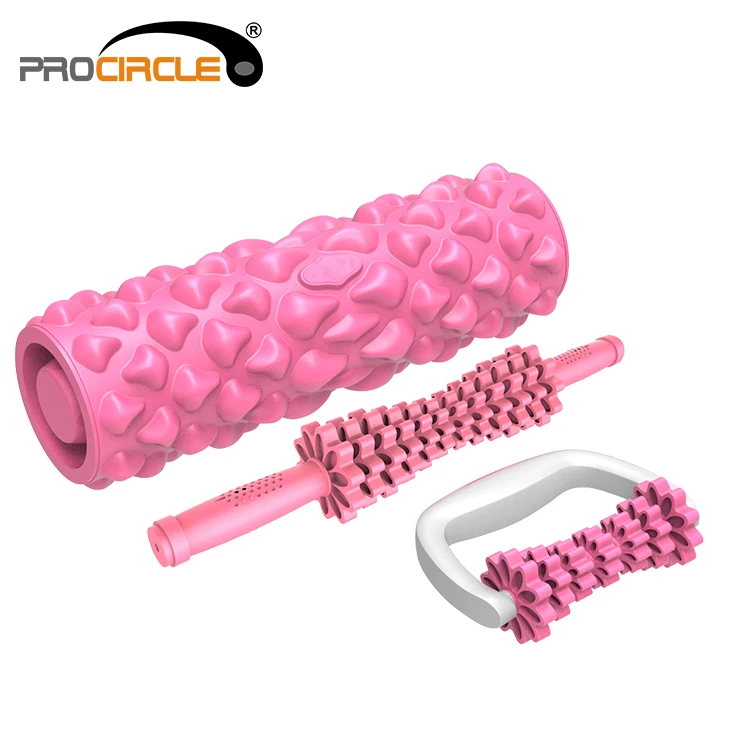 High Density Physical Therapy Foam Roller Massage Stick Massage Tool Set