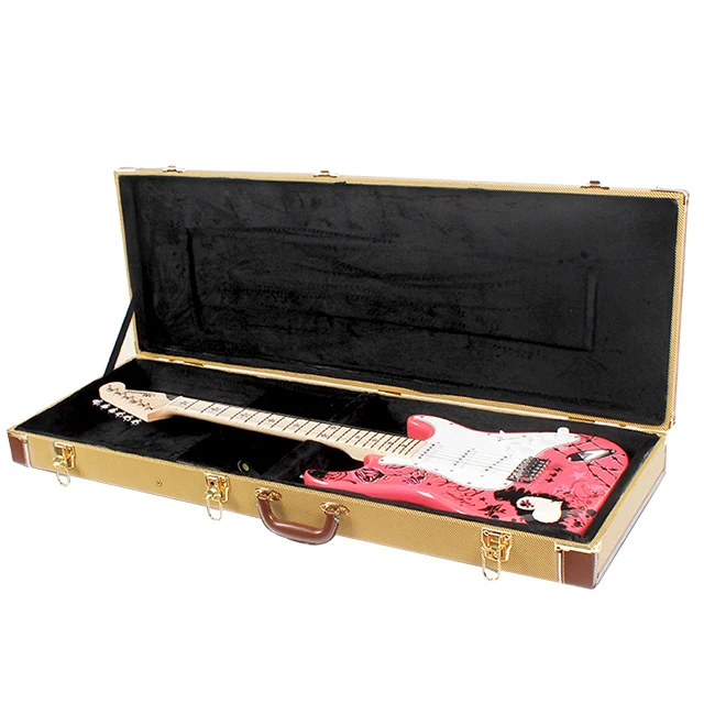 

Wholesale Custom e-lectric guitar bass hard case Special luggage, Black/yellow