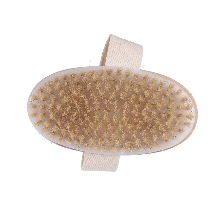 

High quality bath bristle brush scrubbing and rubbing back wooden massage SPA brush, As picture show