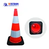 Black Base Traffic Cones With Two Bright Cheap Reflective Tapes