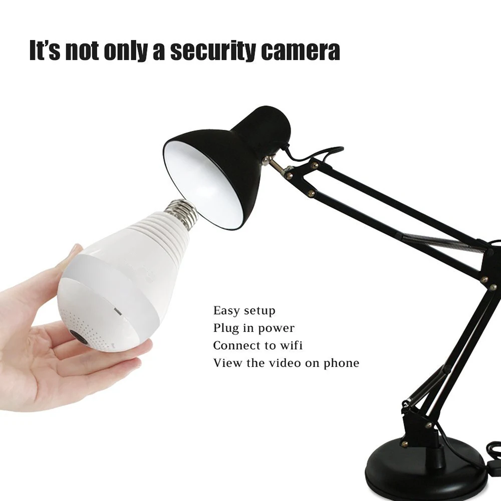 960p wifi Panoramic 360 degree camera Wireless IP Light bulb 3D VR Security Bulb WIFI CCTV camera