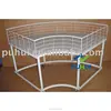 factory round metal rolling display table with multi function