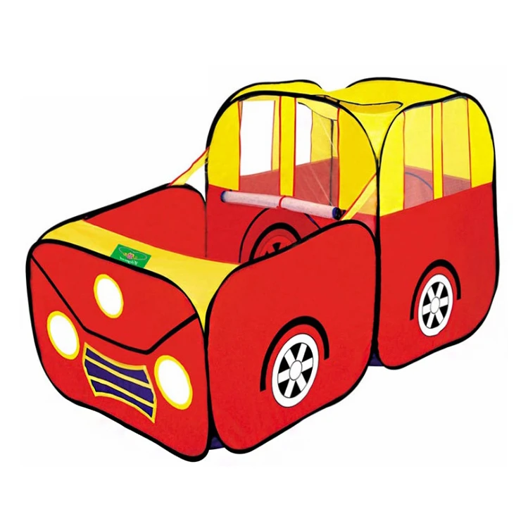 yellow school bus kids play tent