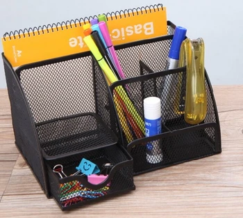 Metal Mesh 6 Compartment Desk Organizer Office Supply Caddy Buy