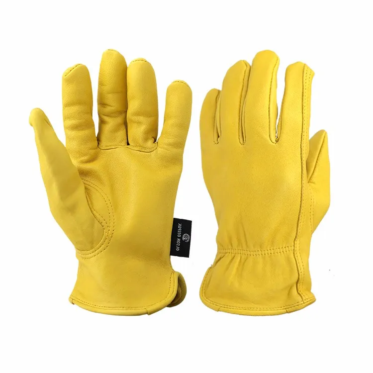 Safety Leather Work Gloves Wholesale Bulk Grain Cowhide Working Glove