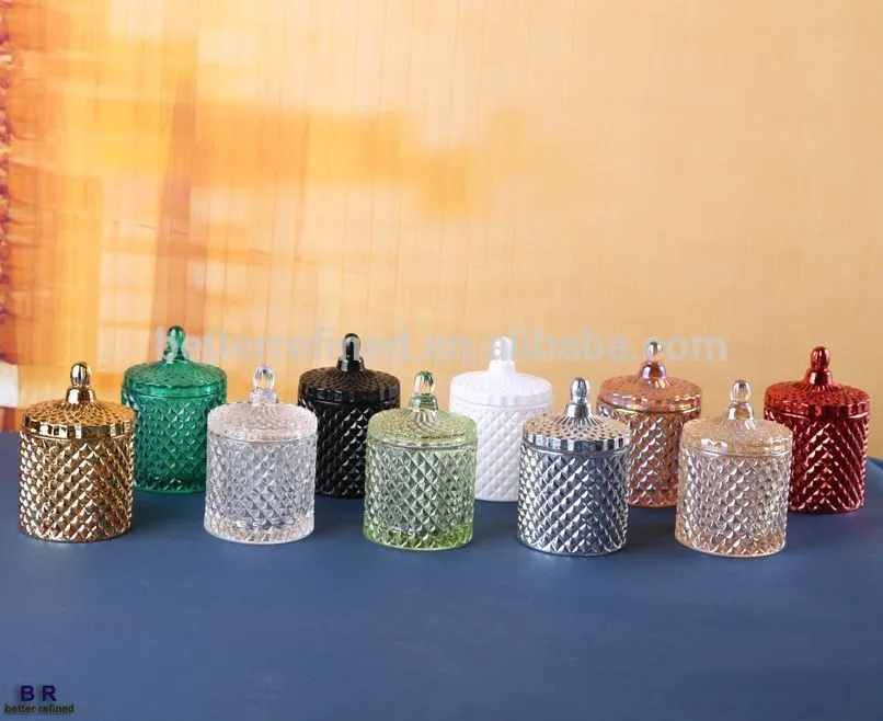Geo Cut Vintage Glass Candle Jar Buy Glass Candle Jar,Geo Cut Glass Jar,Vintaged Candle Jar