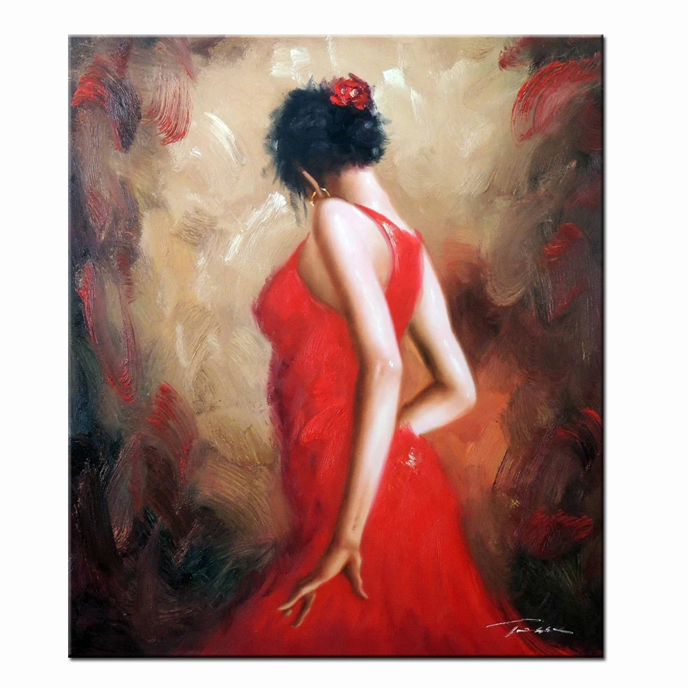  ◦˚ღ ســـجل حضــورك بــلوحه فنية ღ˚◦ - صفحة 43 Flamenco-ballet-dancer-art-oil-painting-on