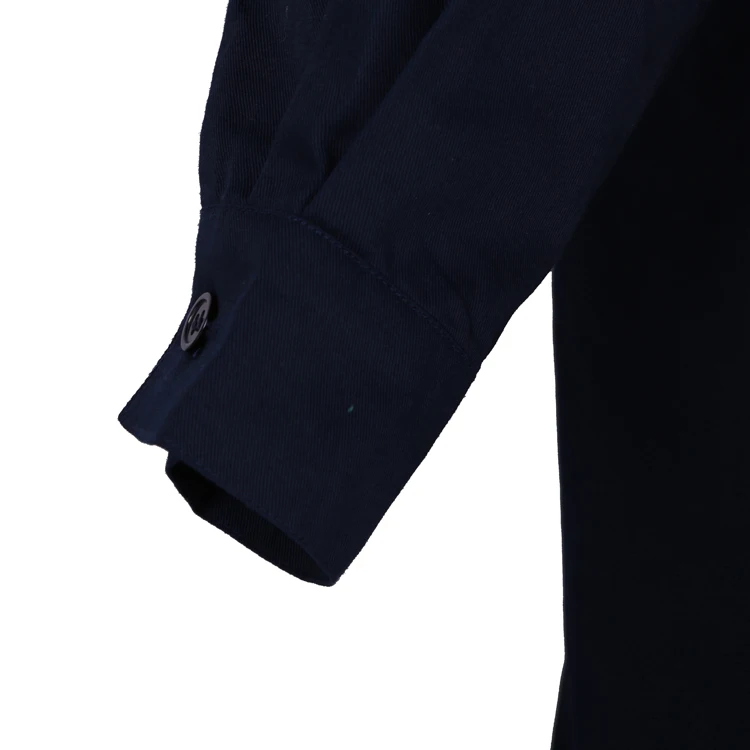 Work Uniform Men's Long Sleeve Jacket Navy Blue Cotton Shirt - Buy Work ...