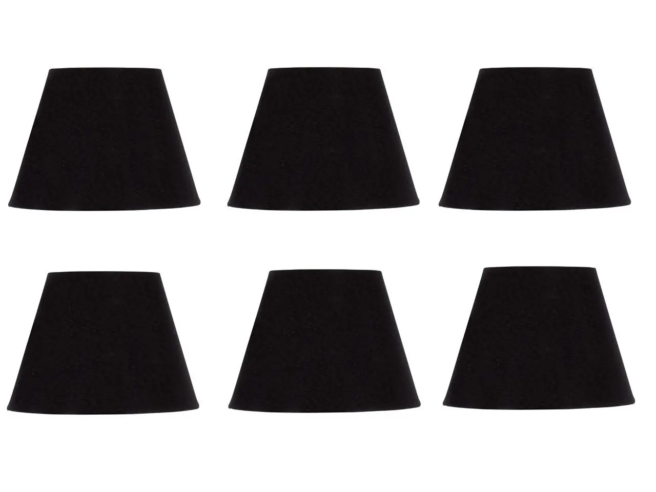 Upgradelights Black Silk 6 Inch Empire Clip On Chandelier Shades Upgradelights Black Silk 6 Inch Empire Clip On Chandelier Shades Set Of