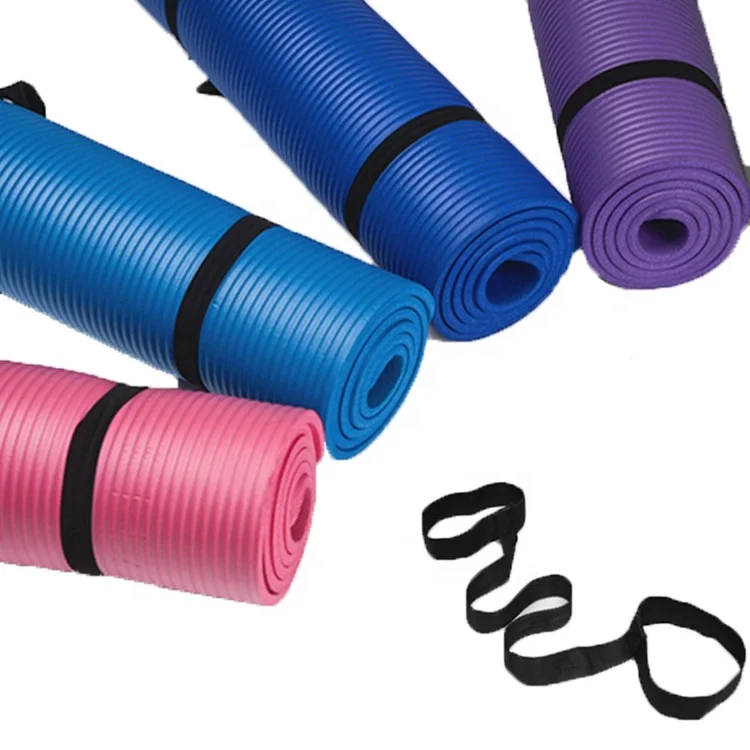 

Portable yoga mat sling sports belt gymnasium adjustable strap shoulder strap, Black