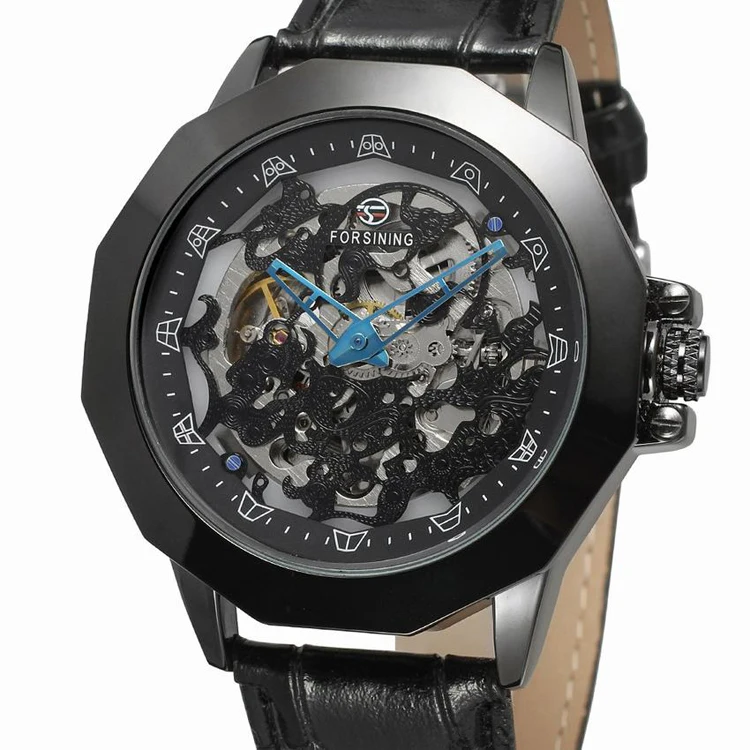 

FORSINING 044 Mens watches luxury automatic mechanical watch clock leather Casual business wristwatch relojes hombre, N/a