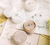Luxury round suede velvet ring storage box with hot stamping logo for one ring slot