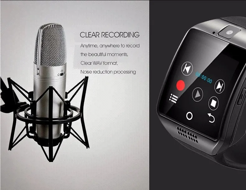 
2020 Hot Sale Smartwatch Q18 Android Smart Watch With SIM Card and Camera Mobile Watch Phone For Samsung Galaxy S8 