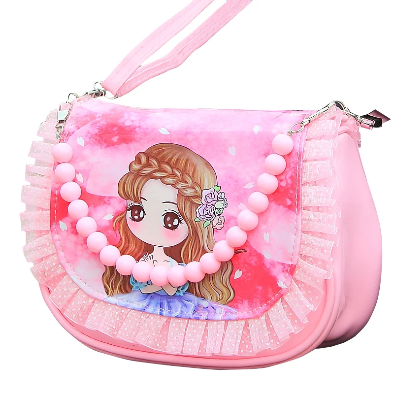 

Shenglu Factory direct new products Taobao source girlish cartoon cute beads purse beaded sling princess bag handbag SLY1822