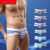 

Men's fashion cotton striped men's underwear U convex breathable briefs, factory direct sale