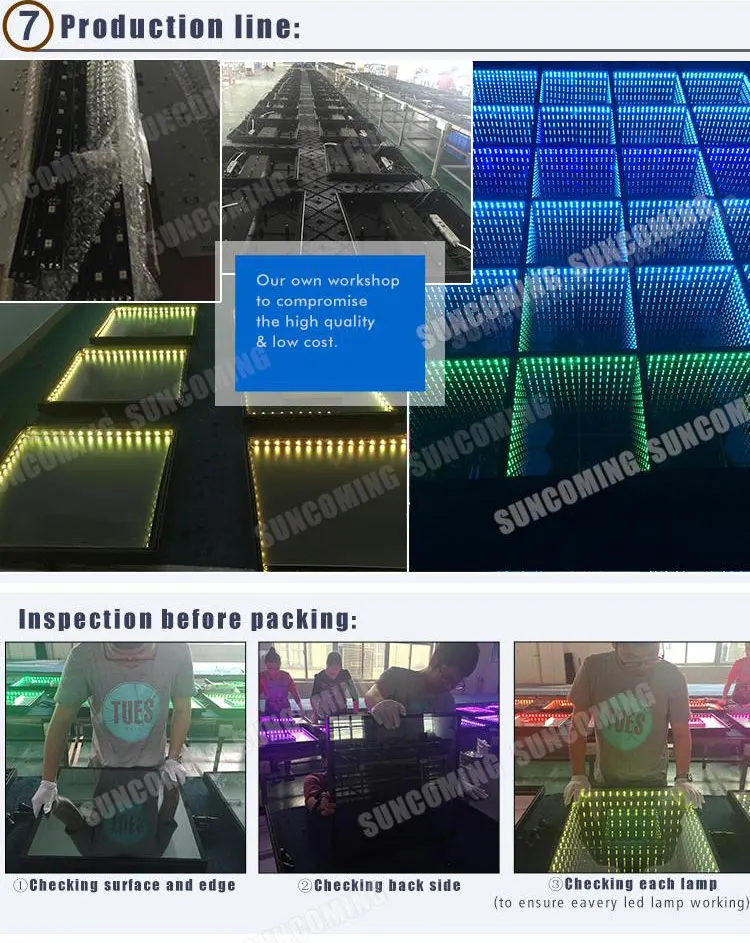 New products 3D optical led digital interactive dance floor tiles